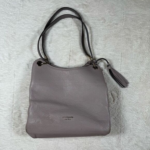 Kate Spade Shoulder Bag PXR00110 Leather Greige Purse - Picture 1 of 8